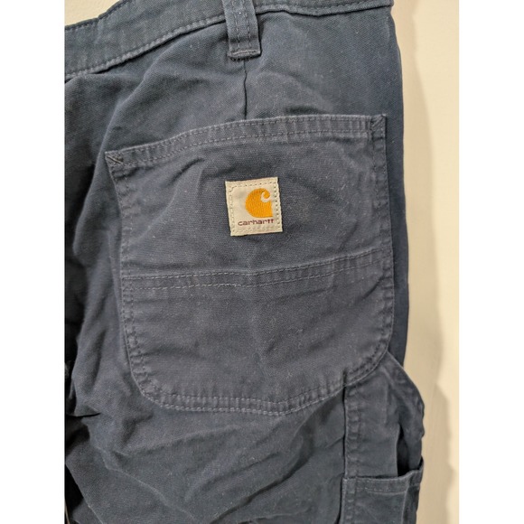 Carhartt Women's Navy Blue Loose Fit Work Utility Pants Size 14 - Picture 3 of 5